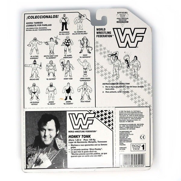 Vintage 1991 90s Hasbro WWF Wrestling Series 2 Honky Tonk Action Figure Carded MOC