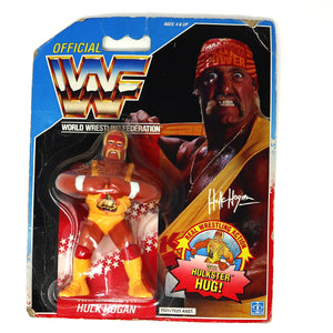 Vintage 1991 90s Hasbro WWF Wrestling Series 2 Hulk Hogan With Hulkster Hug! Action Figure MOC Carded UK