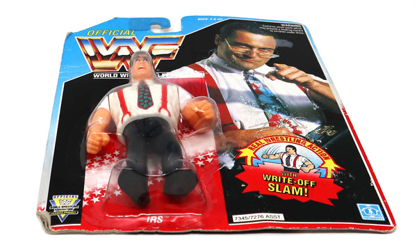 Vintage 1992 90s Hasbro WWF Wrestling Series 5 Irwin R. Schyster (IRS) Action Figure Carded MOC