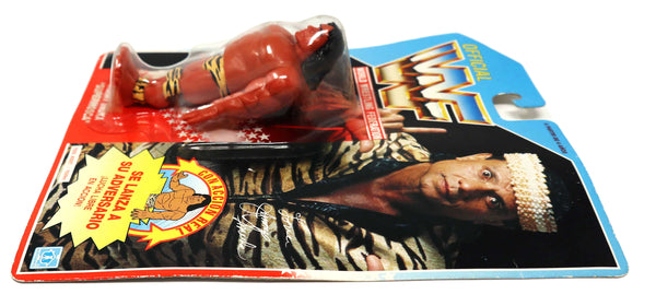 Vintage 1991 90s Hasbro WWF Wrestling Series 2 Jimmy Snuka With Superfly Slam! Action Figure Carded MOC Rare Spanish