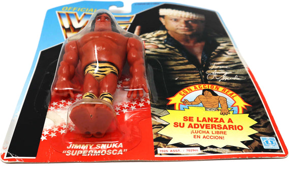 Vintage 1991 90s Hasbro WWF Wrestling Series 2 Jimmy Snuka With Superfly Slam! Action Figure Carded MOC Rare Spanish