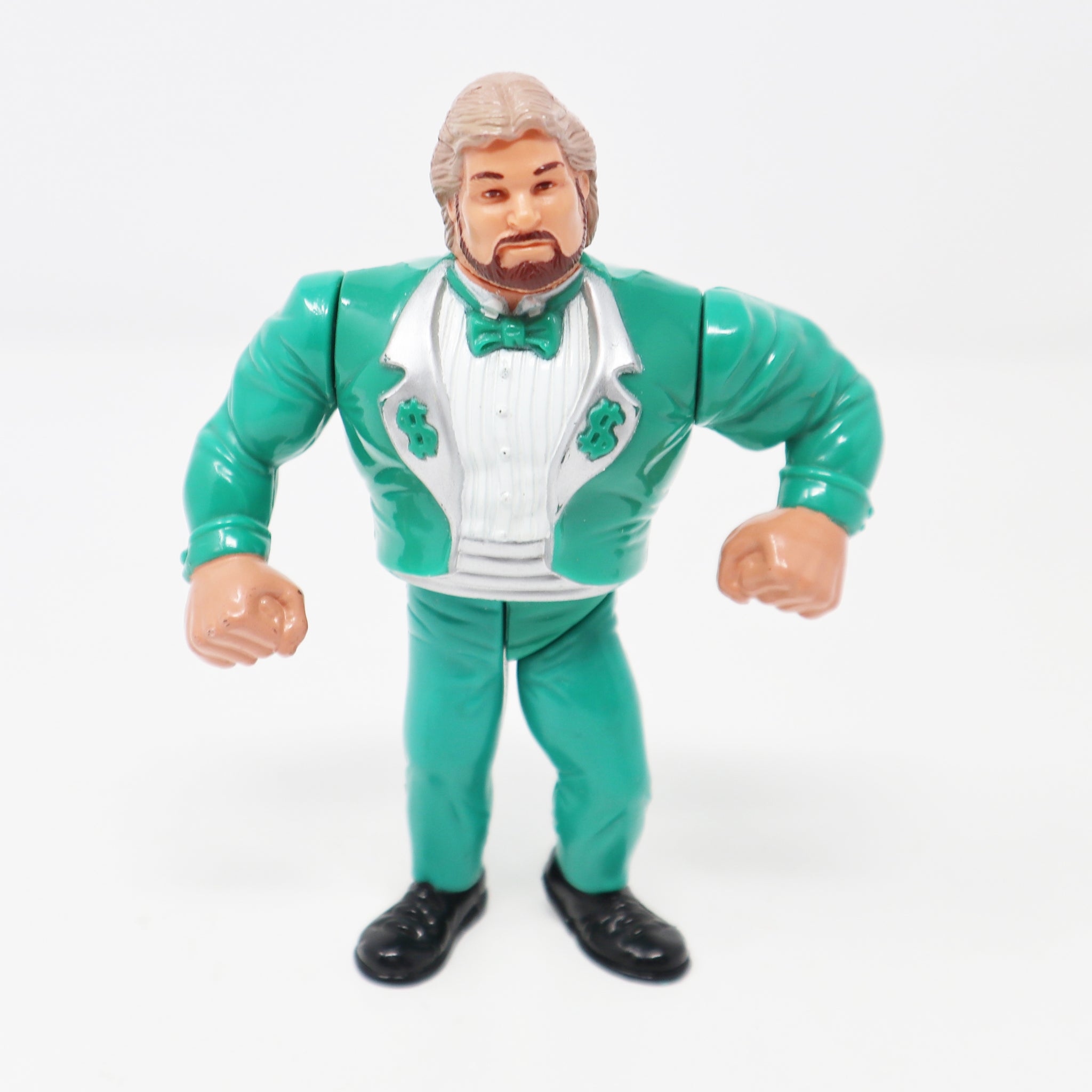 Vintage 1991 90s Hasbro WWF Wrestling Series 2 Ted DiBiase Million Dollar Man (Green Tux) Action Figure