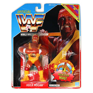 Vintage 1990 90s Hasbro WWF Wrestling SummerSlam Hulk Hogan With Hulkster Hug! Action Figure Carded MOC Rare