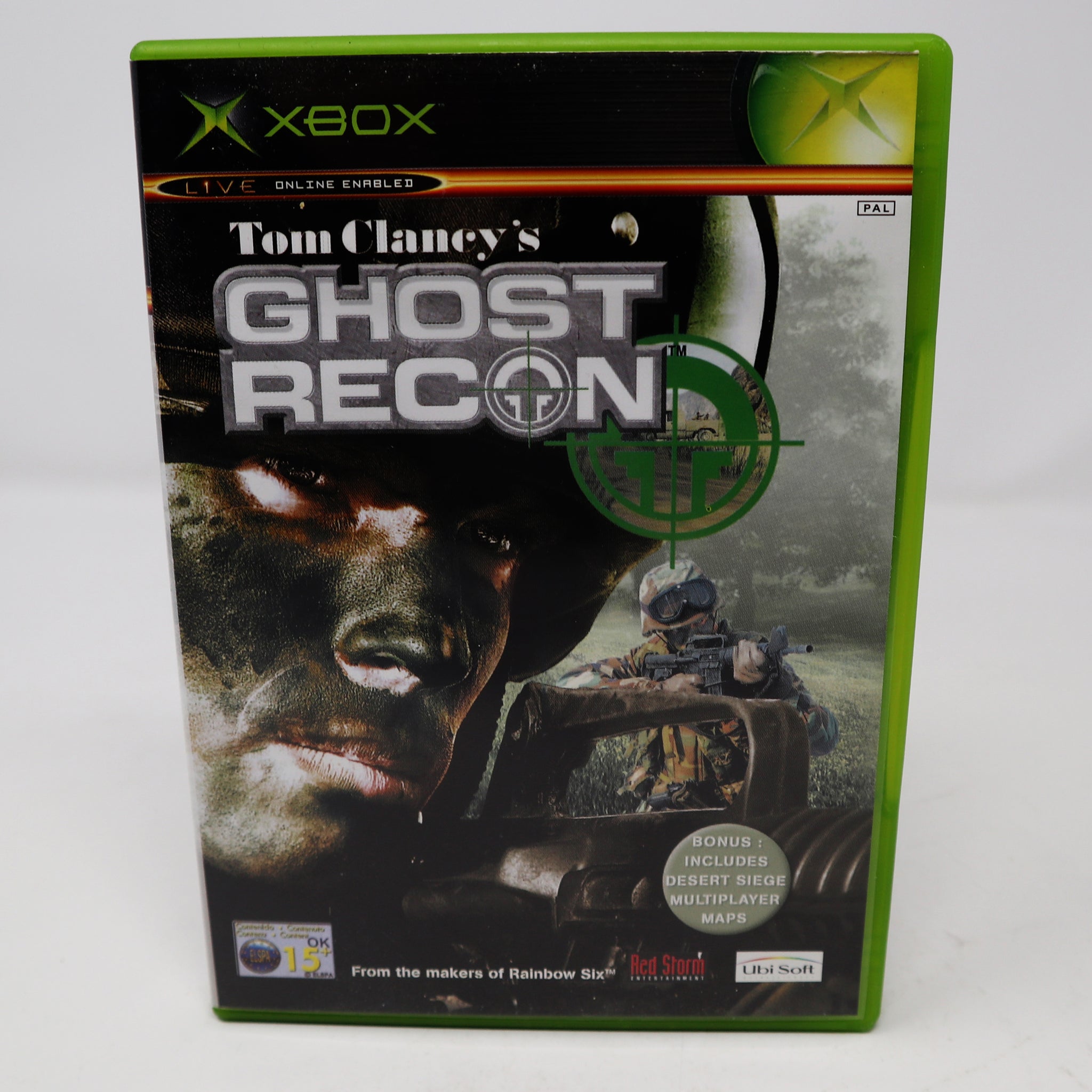 Vintage 2002 Microsoft Xbox X-Box Tom Clancy's Ghost Recon Video Game PAL 1-2 Players