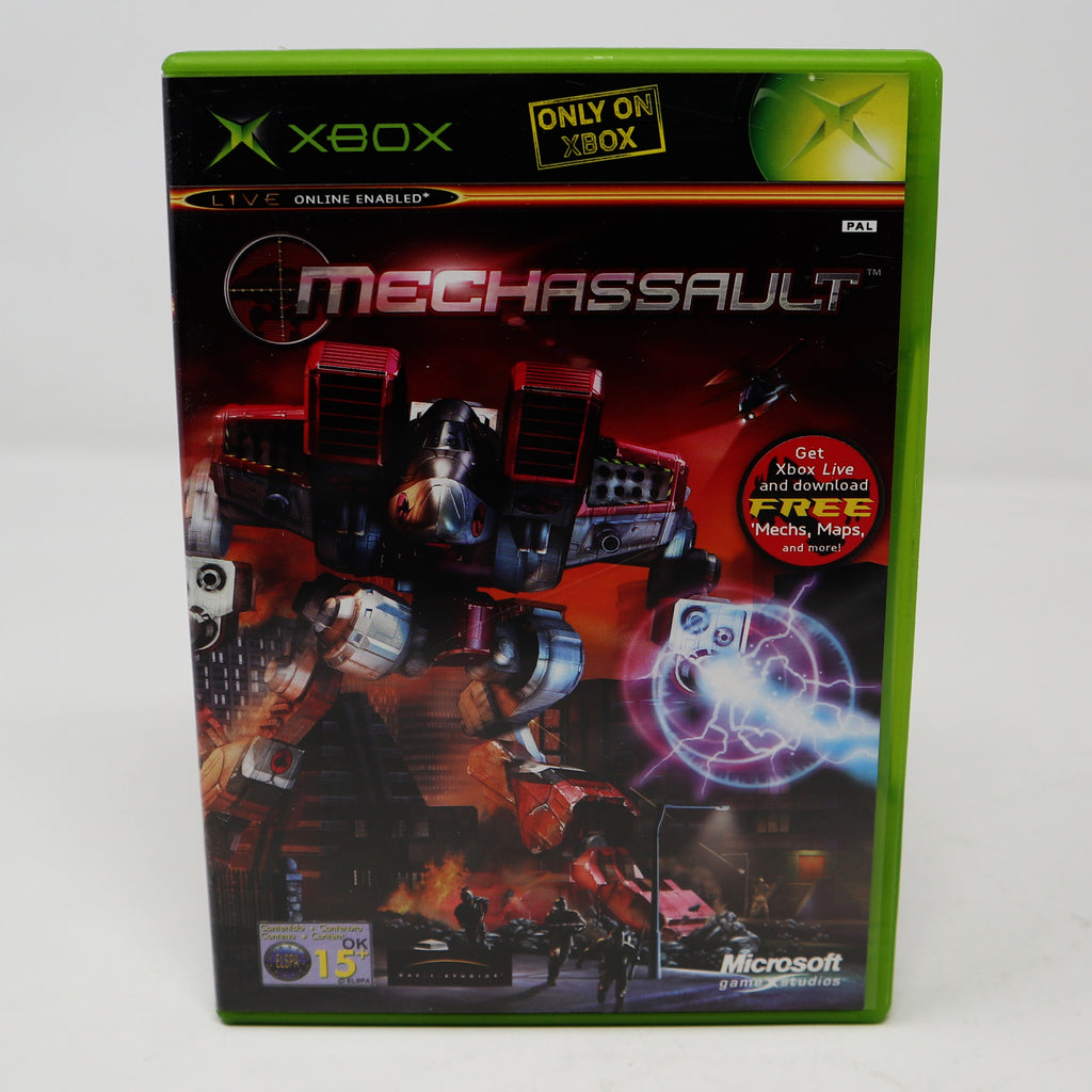 Vintage 2002 Microsoft Xbox X-Box Mechassault Video Game PAL 1-8 Playe ...