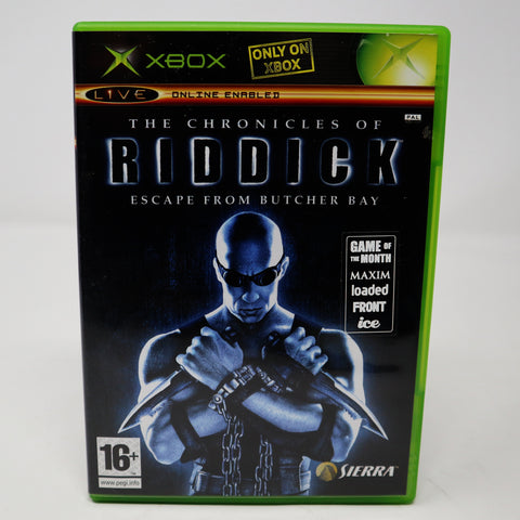 Vintage 2004 Microsoft Xbox X-Box The Chronicles Of Riddick Escape From Butcher Bay Video Game PAL 1 Player