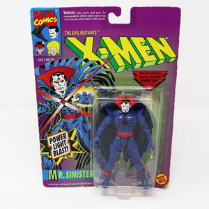 Vintage 1993 90s Toy Biz Marvel Comics The Evil Mutants X-Men Mr. Sinister Action Figure No. 49372 Carded MOC With Power Light Blast!