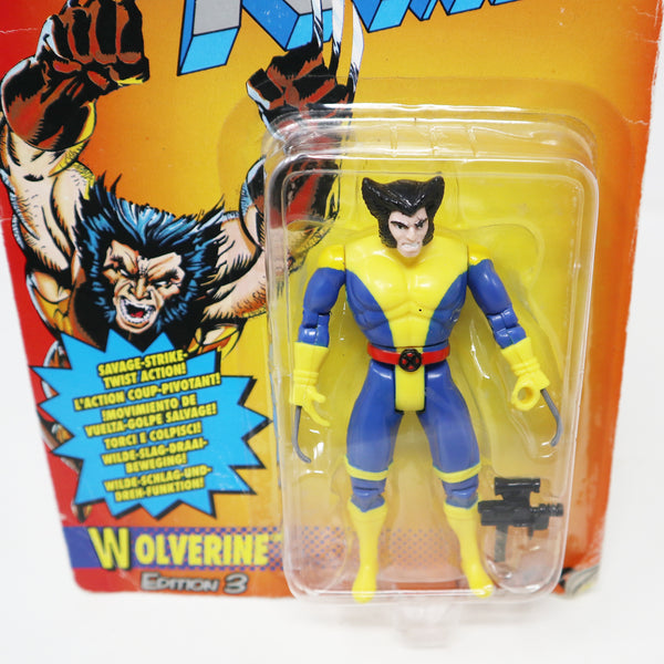 Vintage 1993 90s Tyco Toys Marvel Comics X-Men Edition 3 Wolverine Action Figure No. 4932 Carded MOC